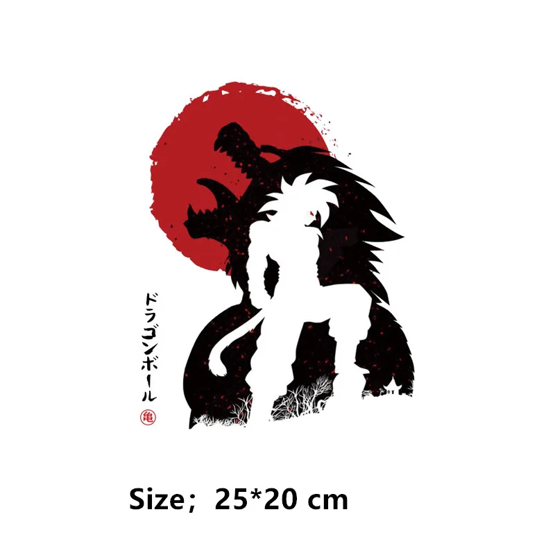 D342 DRAGON BALL, шэнрон, железные нашивки для одежды, 25*20 см, DIY, Детская футболка, куртка с капюшоном, класс-термопереводные наклейки - Цвет: D342
