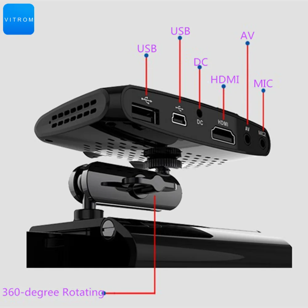 5 ШТ. HD23 Android TV BOX с HD Камера Allwinner Quad Core Smart Mini OTT Box 1080 P КОДИ Предустановленной HDMI