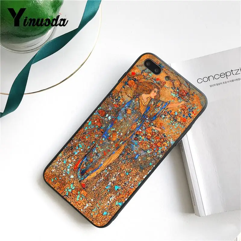 Yinuoda Gustav Klimt ТПУ черные аксессуары для телефонов Чехол iPhone 8 7 6 6S Plus X XS MAX 5 5S SE XR 10