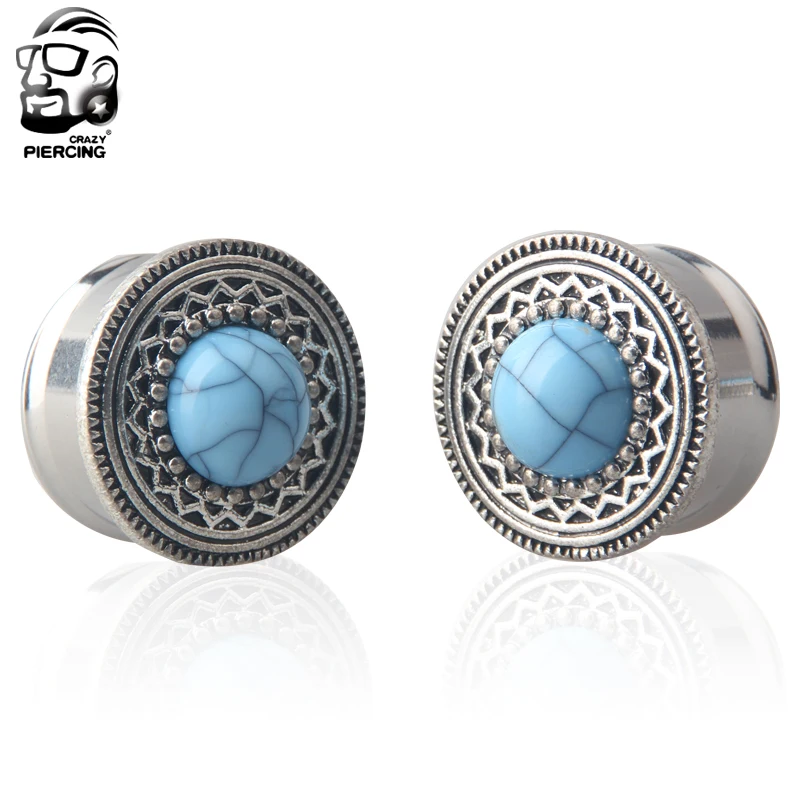 Расширитель для ушей 8 20 мм из нержавеющей стали 316L|body piercing|double flaretunnel earrings |