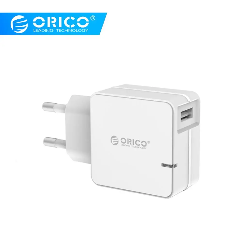 ORICO QCW-1U Быстрая зарядка 2,0 Быстрая зарядка для мобильных телефонов USB зарядное устройство для samsung S5 S6 LG с 80 см Micro USB кабелем