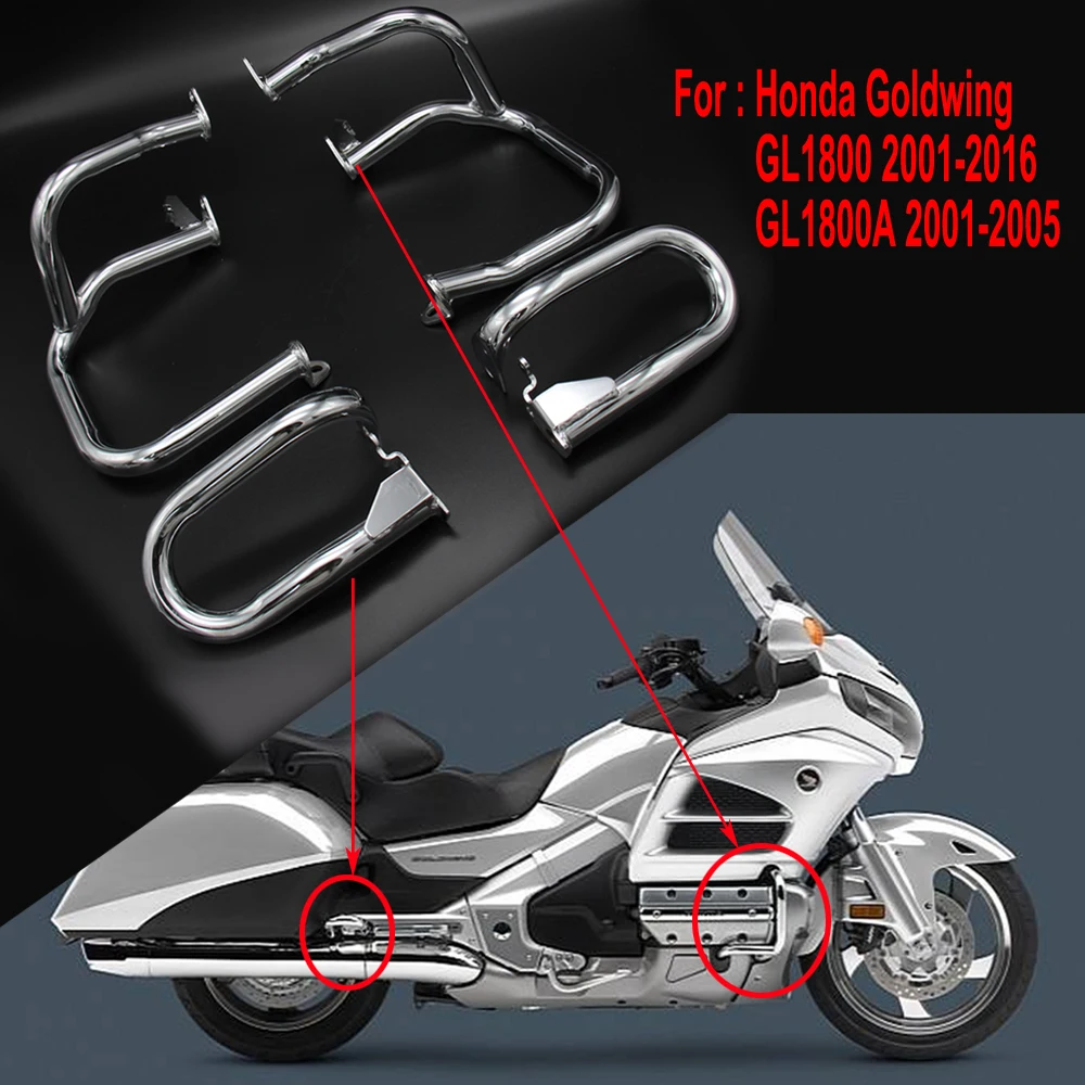 Передний и задний Железный чехол двигателя для Honda GOLDWING GL1800 2001- GL1800A 2001-2005 Goldwing протектор бампера
