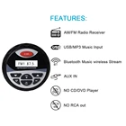 Морской водонепроницаемый Bluetooth стерео радио AM FM аудио автомобиля MP3 плеер системы USB и AUX вход для спа ATV UTV мотоцикл яхты Лодка