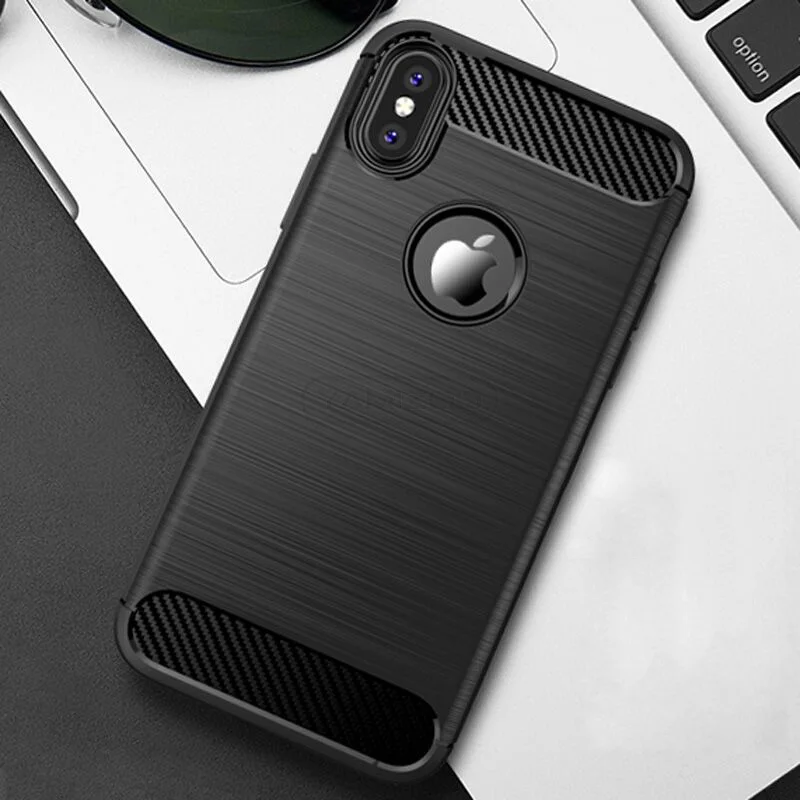 YAMIZOO For iPhone 6s 7 Case Thin Soft Carbon Fiber Shockproof Cover Silicone Matte Phone Cases for 6 8 Plus X Coque |