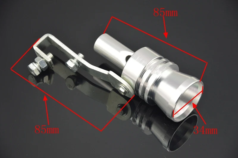 Универсальный алюминиевый выхлопной глушитель труба турбо звук поддельный