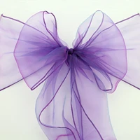 hot sale organza chair sashes bow cover chair sashes tulle for weddings events party banquet christmas decoration mint green