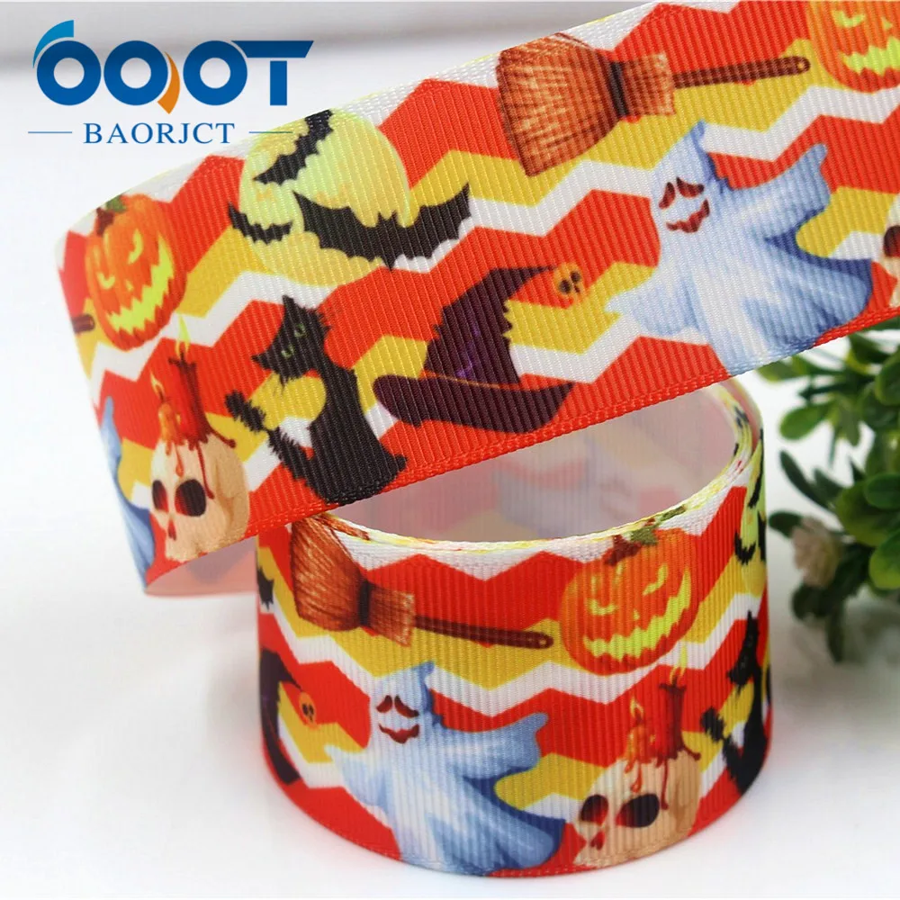 OOOT BAORJCT 178179 38 мм мультфильм Хэллоуин печатная корсажная лента аксессуары для