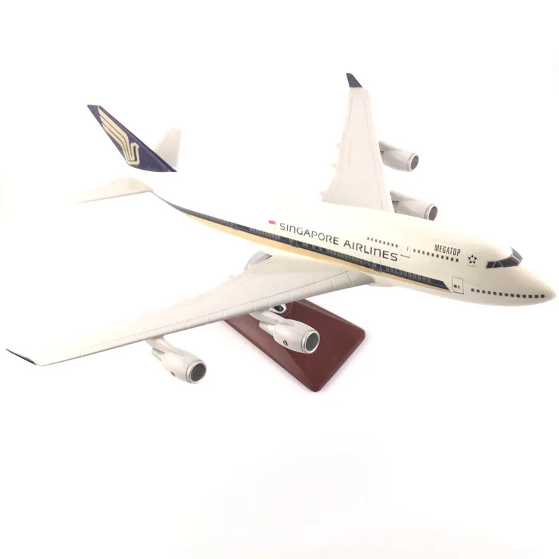 SNGAPORE авиакомпаний пассажирский самолет 45-47 см Сингапур 747-400 модель самолета