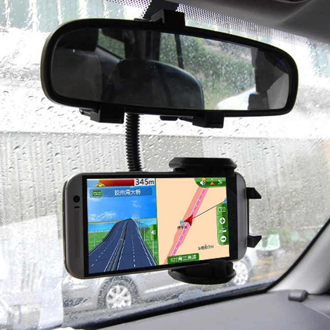 Универсальный 360 Поворотный Автомобильный держатель для телефона с зеркалом заднего вида для iPhone XS MAX XR X 6 7 8 Plus для samsung S7 S8 S9 gps# 02A