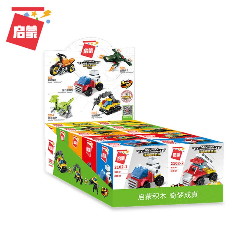 10 шт. мини машинки детские игрушки сделай сам преобразующие кирпичи 2019 подарки на