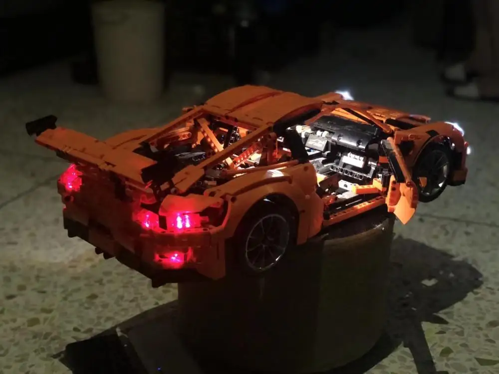 911 GT3 RS DIY светодиодный светильник для совместимого IEGOset 42056 20001 Technic MOC гоночный