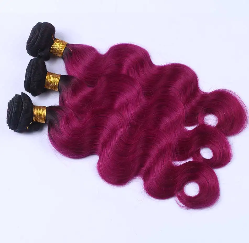 8А Ombre Бразильского Виргинские Волос Объемной Волны 3 Пучки Soft Weave Наращивание