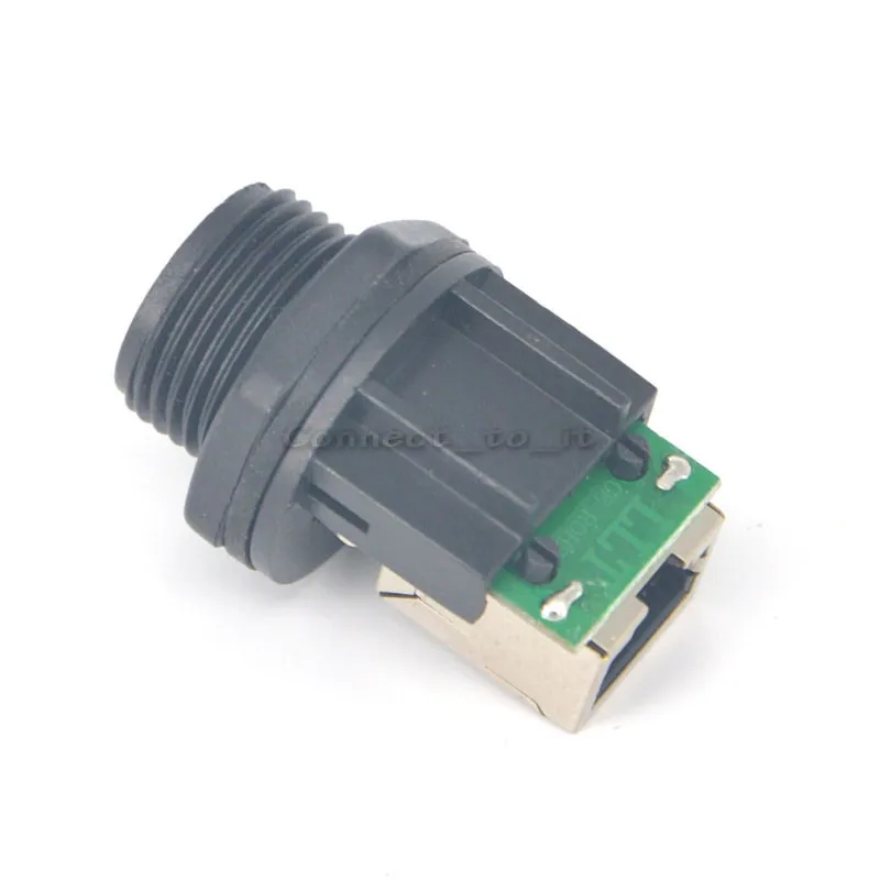 RJ45 разъем Панель Крепление IP68 водонепроницаемый провода разъемы панель только M19 разъем адаптер