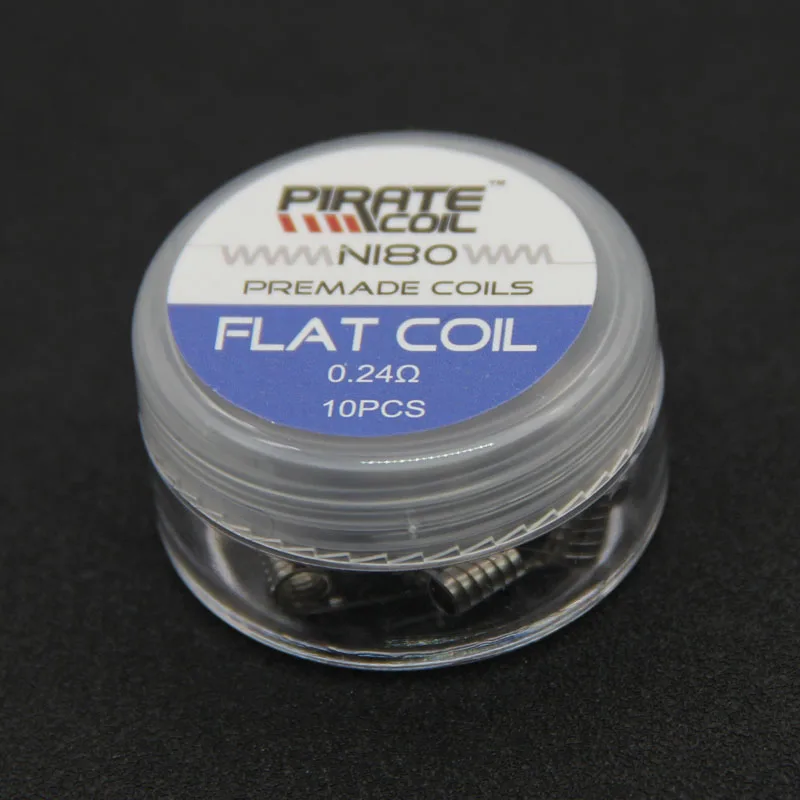 Обновление 10 шт. NI80 Nichrome плоские готовые катушки для электронных сигарет