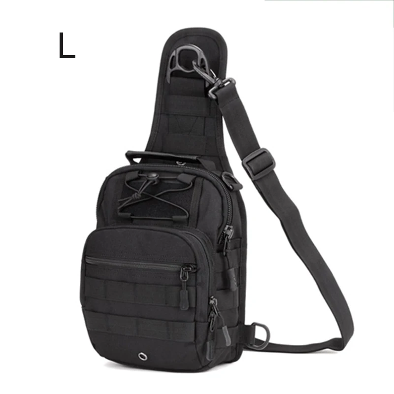 Black L 7 цветов 600D Спорт на открытом воздухе плечо Военная походная тактическая Сумка для кемпинга охотничий рюкзак практичная нагрудная сумка XA917WD - Цвет: Black L