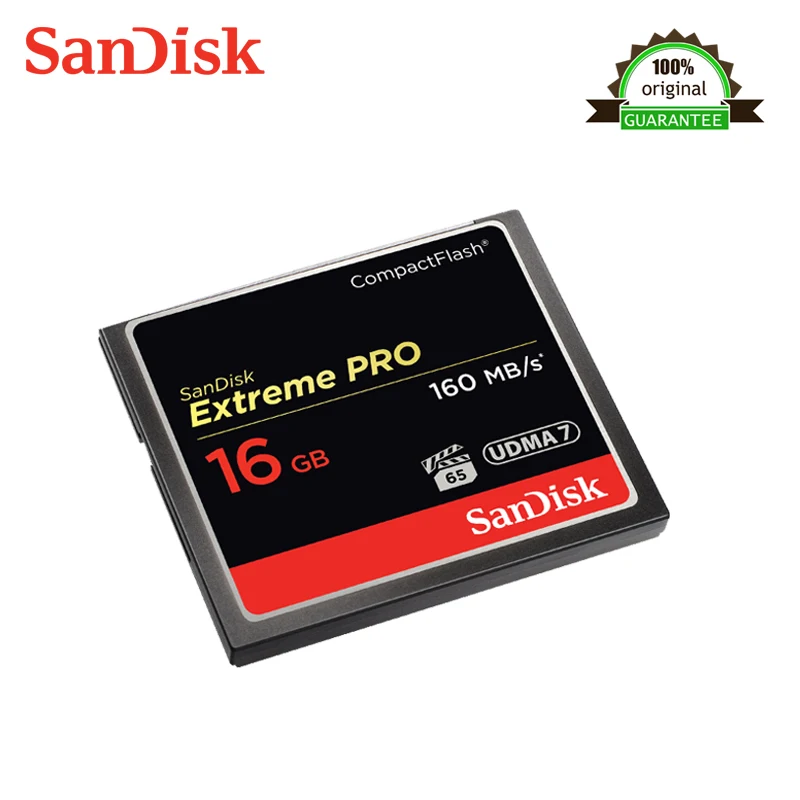 Sandisk Extreme Pro Compactflash карта памяти CF 16 ГБ 32 64 128 256 до 160 МБ/с./с Скорость чтения для