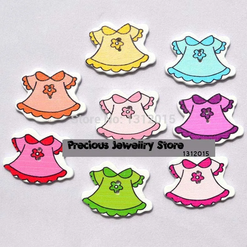 30 шт., деревянные пуговицы с 2 отверстиями, 36 х27 мм