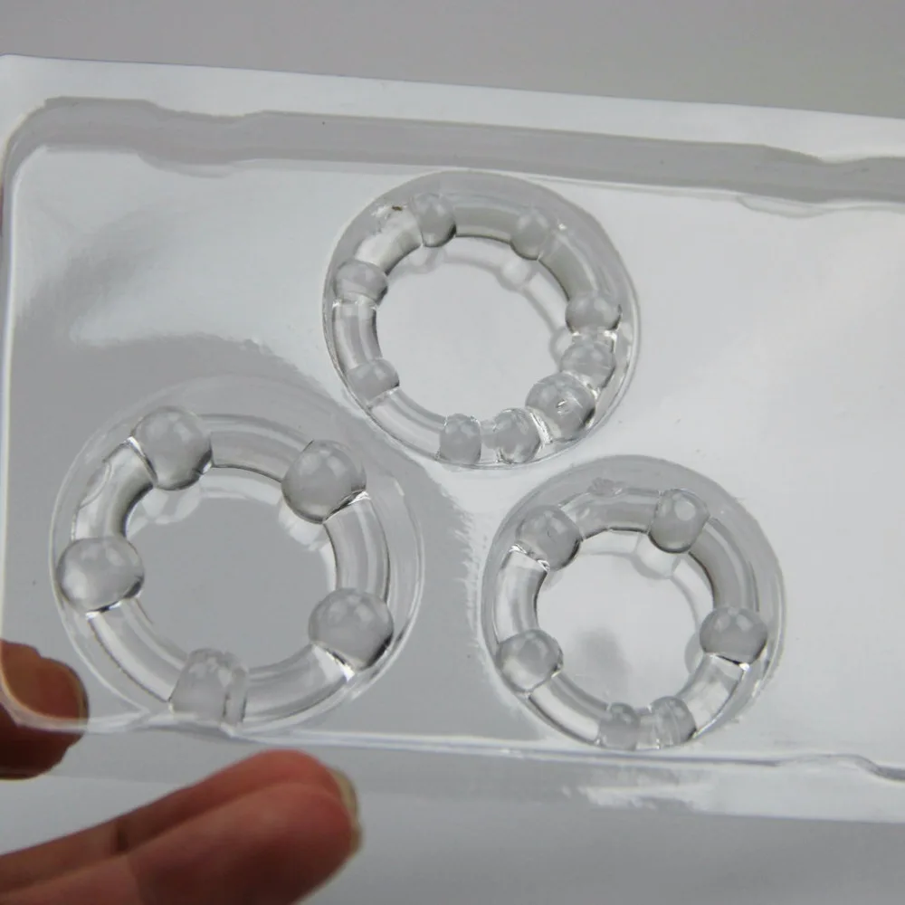 3 шт./компл. кольцо для пениса прозрачные бусины задержка эякуляции кольца