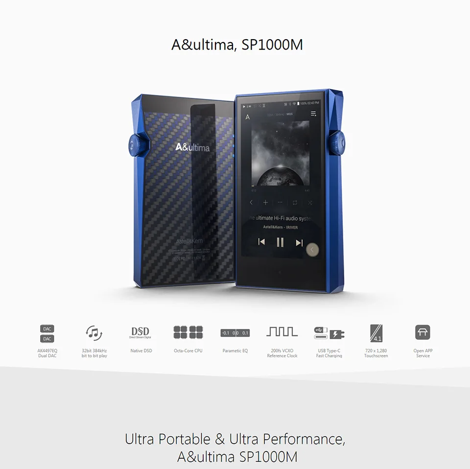 Оригинальное аудио-плеер IRIVER Astell& Kern A& Ultima SP1000M 128G 256G высокого разрешения mp3 музыкальный плеер без потерь новое поступление