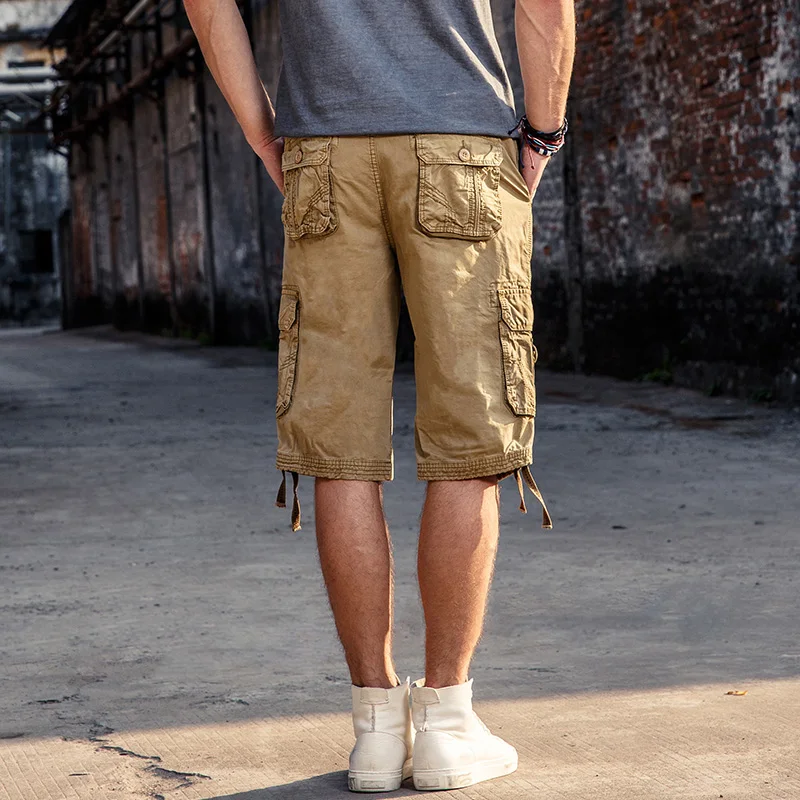 2017 мужские шорты модные летние до колена хлопковые повседневные в Военном Стиле