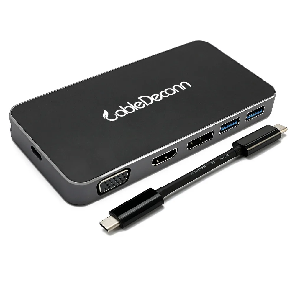 Адаптер Thunderbolt 3 Type C-HDMI USB VGA 0 | Электроника
