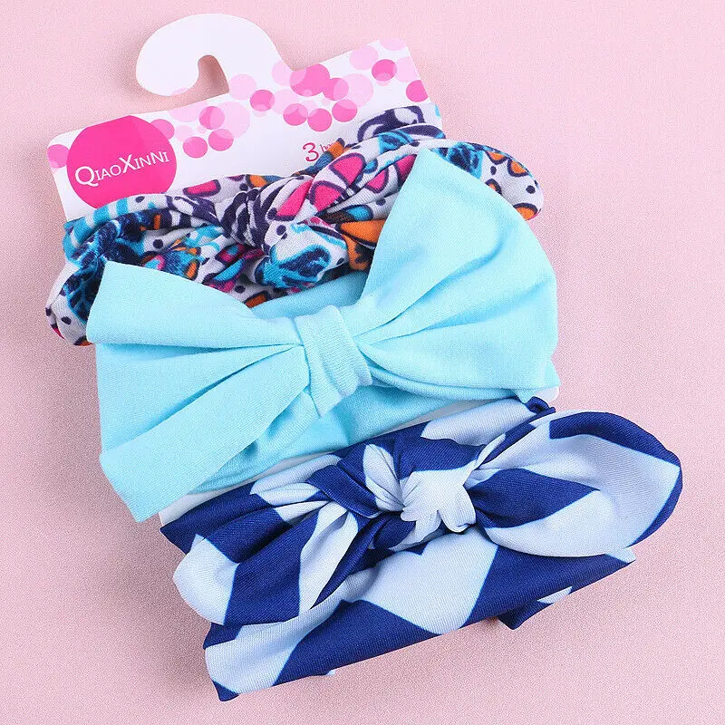 2019 Brand New 3PCS/Packet Hairband Toddler Kid Girl Boy Head Band Flower Print Bowknot Headband Elastic Hair Accessories Gifts | Детская