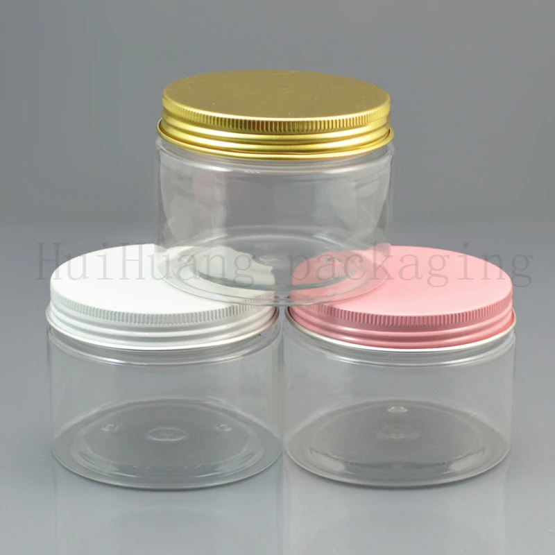 

20pcs 150g Clear Empty Plastic Cream Jar,150ml PET Bottle,3oz Cosmetic Container,Cosmetic Packaging,Cream Pot With Aluminum cap