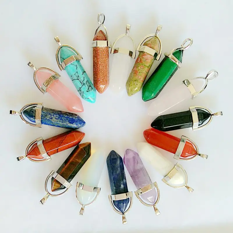Reiki исцеляющий камень кулон пуля Духи Кристалл ожерелья подвески модное bijoux