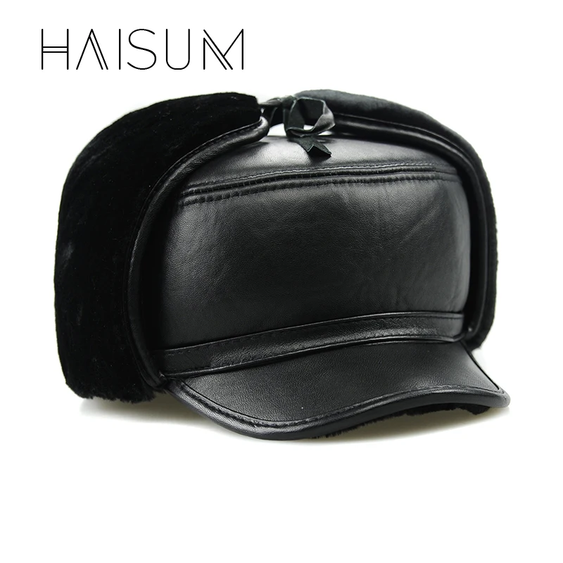 2018 мужские зимние шапки из натуральной кожи бейсбольная кепка для мужчин