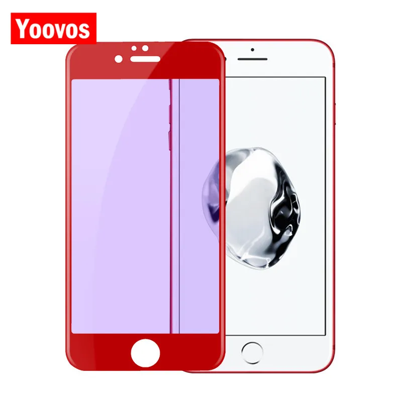 Yoovos для Iphone 7 Plus закаленное Стекло пленка 6 S телефон фильм 3D полный Экран крышка из