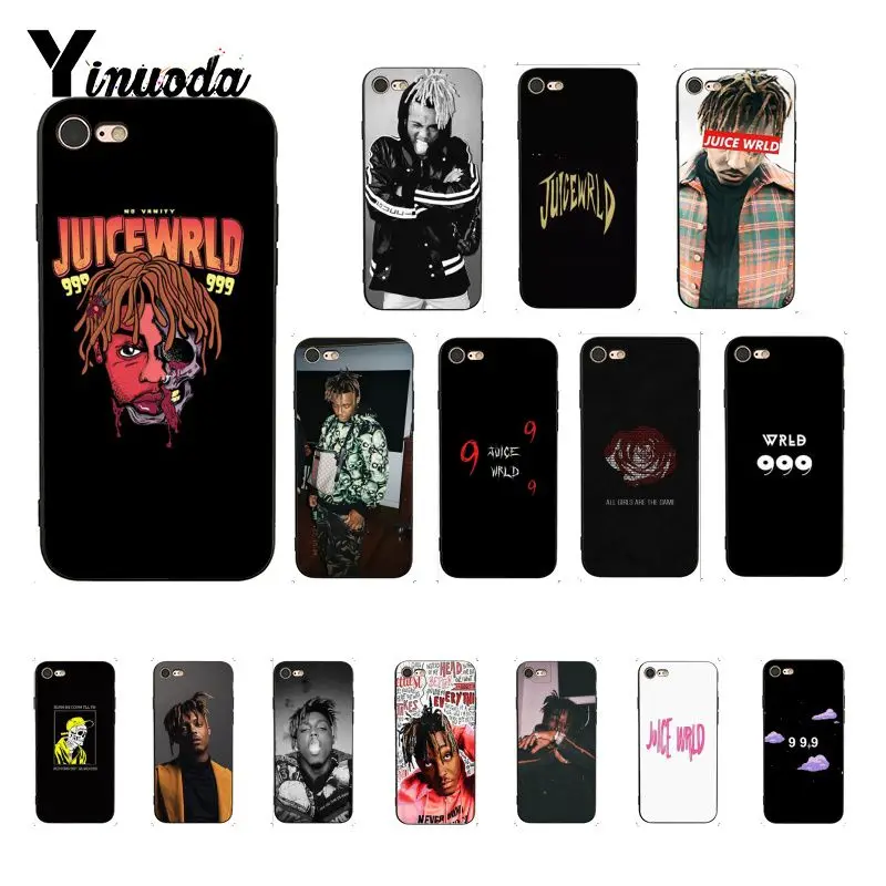 Yinuoda сок WRLD 999 ТПУ черный чехол для телефона iPhone 8 7 6 6S Plus X XS MAX 5 5S SE XR Fundas