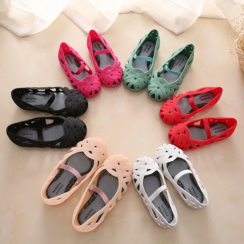 Mini Melissa garden/сандалии для девочек; коллекция года; прозрачная обувь; водонепроницаемые сандалии; римские сандалии для девочек; дышащая пляжная обувь; обувь принцессы