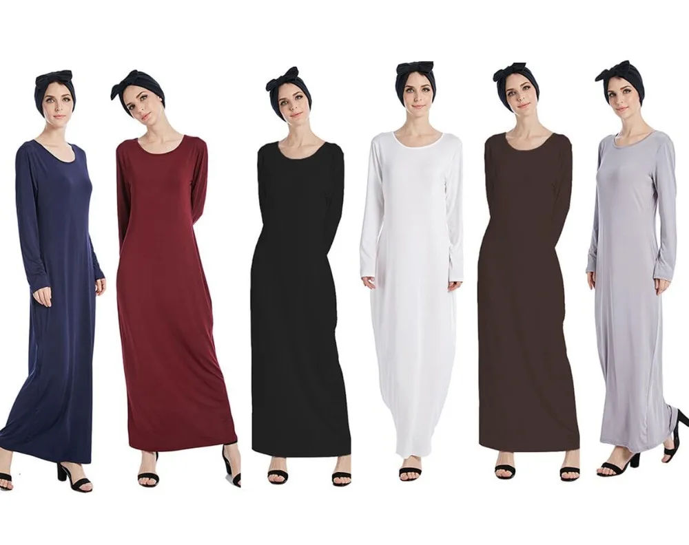 Платье-туника Musilm Abaya, длинное платье с длинным рукавом, туника с длиной до щиколотки, для Среднего Востока, Рамадана