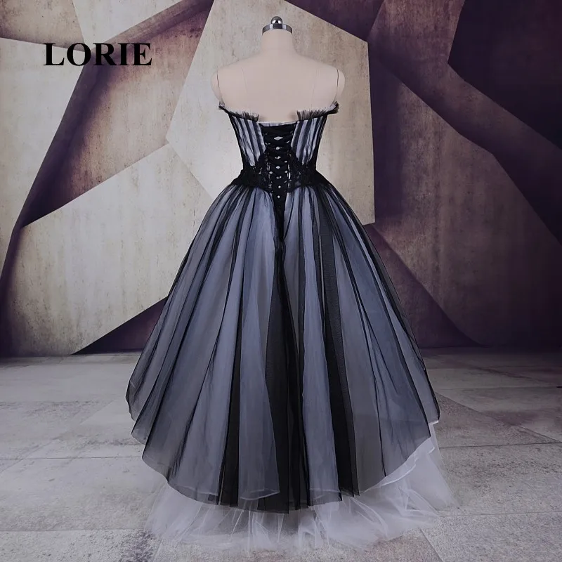 LORIE 2020 низкие/высокие вечерние платья со шнуровкой сзади мягкое Тюлевое Черное