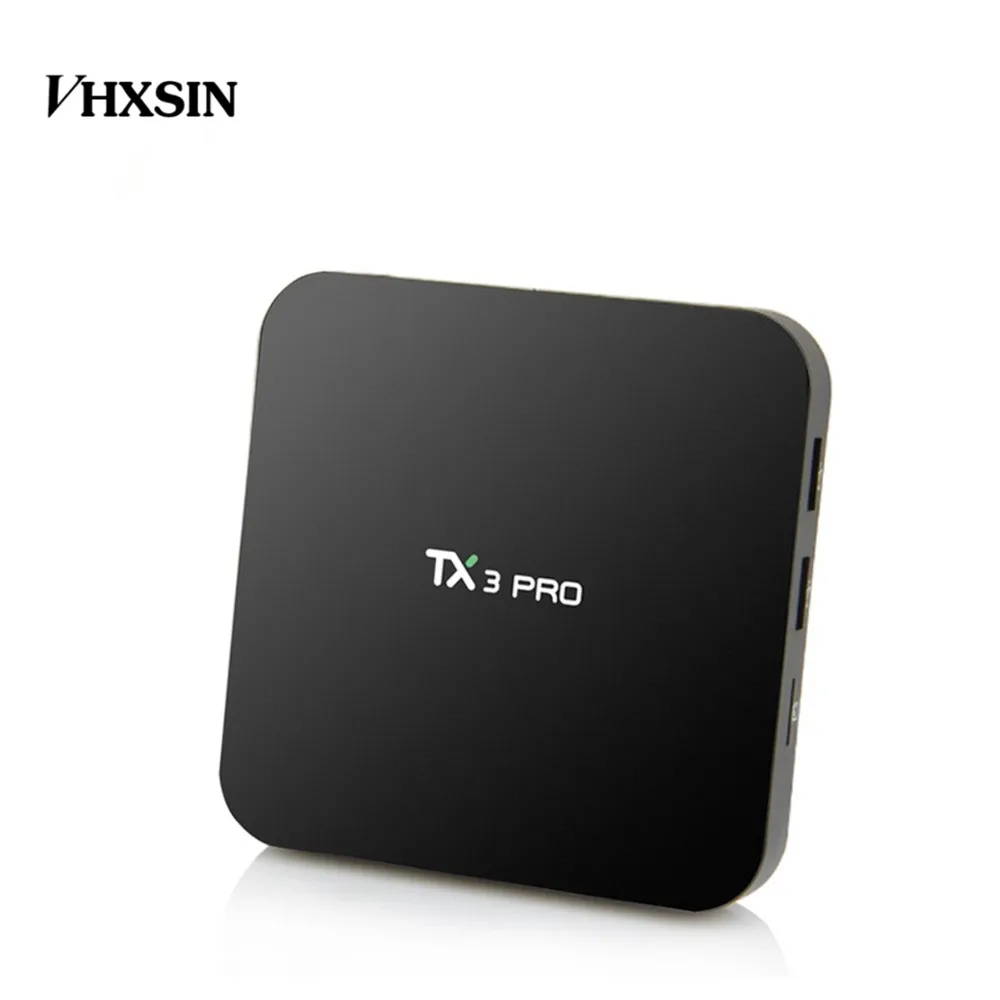 VHXSIN TX3 PRO Декодер каналов кабельного телевидения Amlogic S905X Android 6,0 ТВ box Quad core 1G/8G Media Player HD H.265 WI-FI Media Player 5 шт