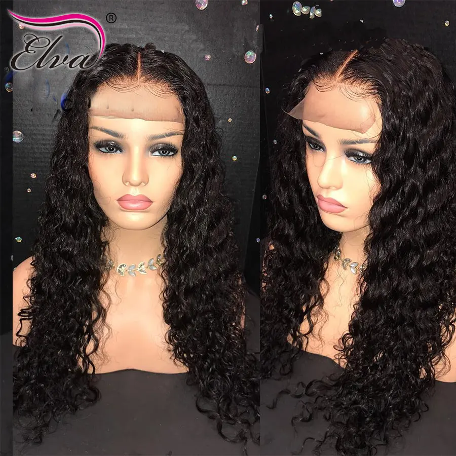 Elva Hair 180% плотность 360 парик на сетке спереди бразильские волосы без повреждений