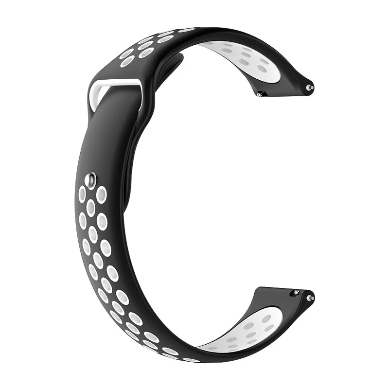 Ремешок для часов 20 мм дышащий резиновый Samsung gear sport/TicWatch E/Garmin vivoactive