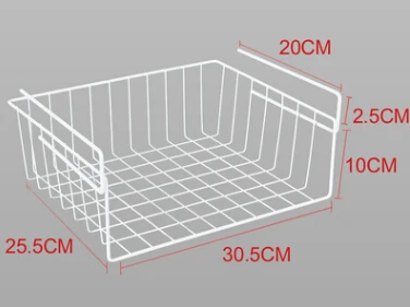 1 шт. маленькая корзина для хранения кухня под полка металлический органайзер
