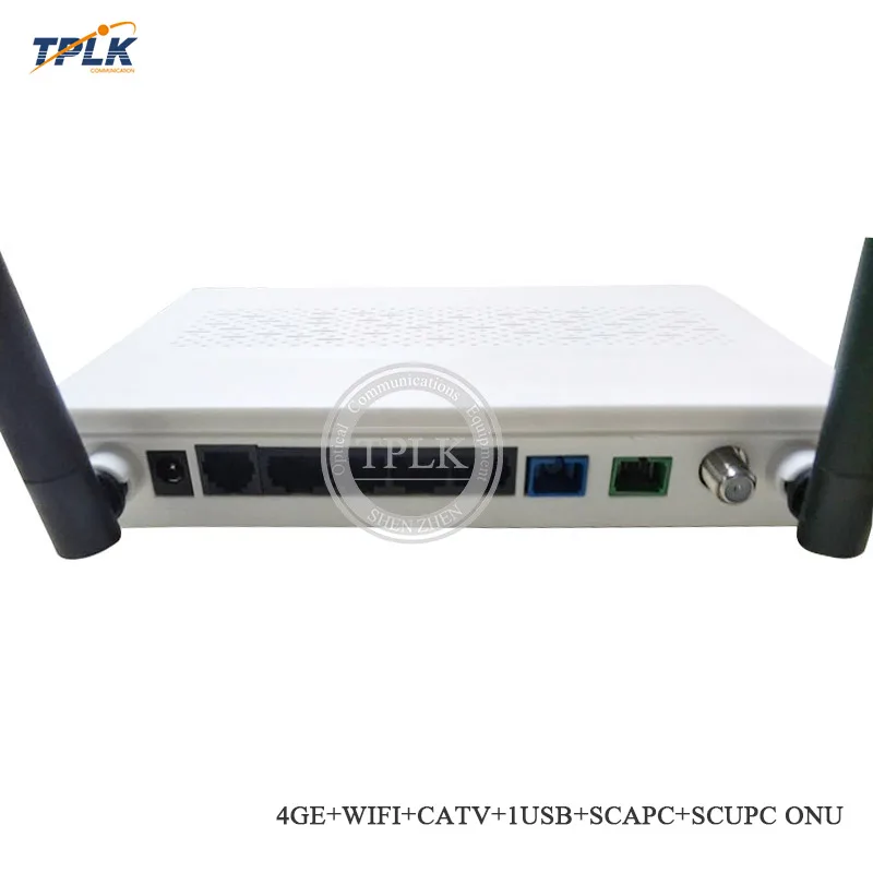 AliExpress Лучшая цена 4GE+ wifi+ CATV+ 1USB+ SC/APC+ SC/UPC GPON ONT ONU с 1SC/APC разъемом и 1SC/UPC разъемом, с CATV