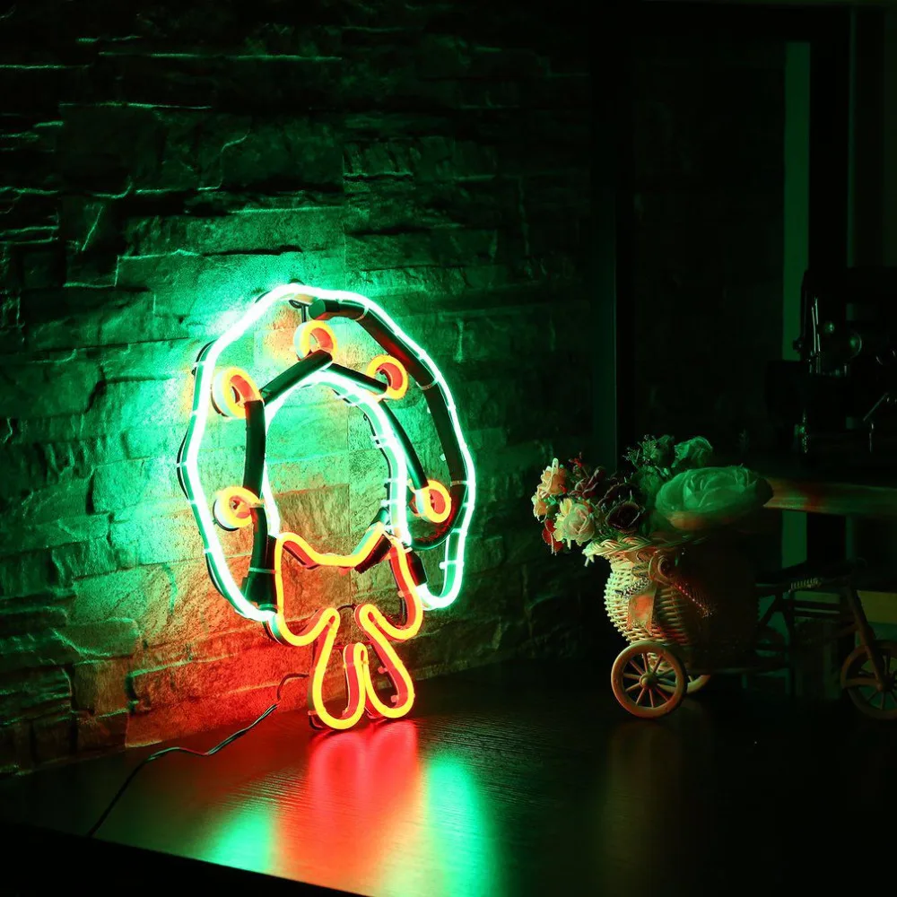 Рождественская декоративная неоновая вывеска световая гирлянда настенная лампа