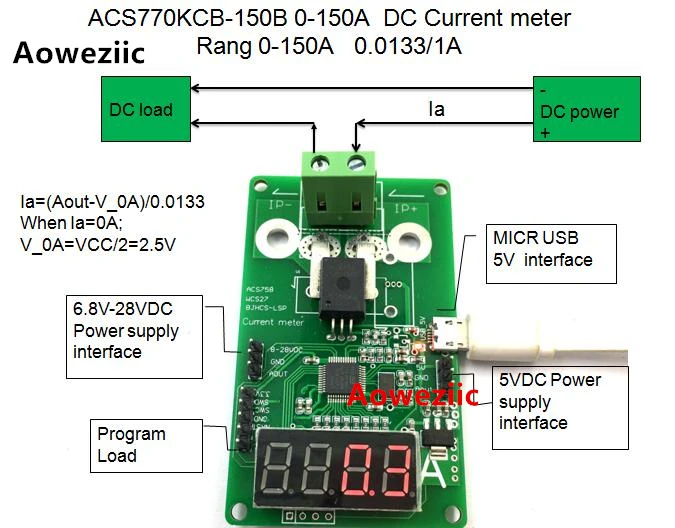 Aoweziic ACS770KCB 150B ACS770 0 150A Измеритель постоянного тока с диапазоном 0133 a/1A|Реле| |