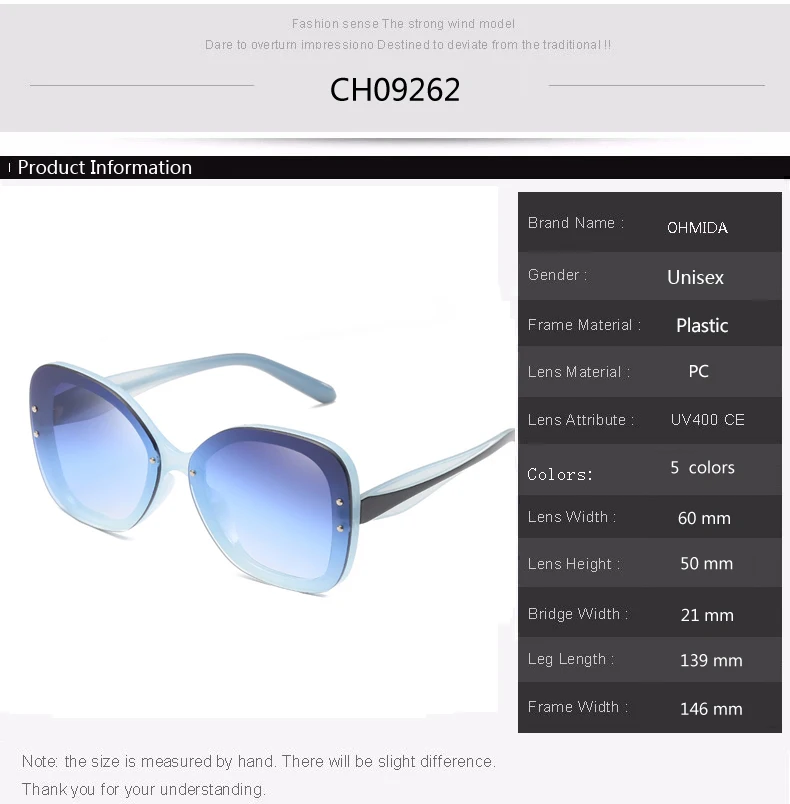 

2019 Gafas Fashion Women Blue Sunglasses Brand Designer Luxury Vintage Sun glasses Big Full Frame Eyewear Women Glasses