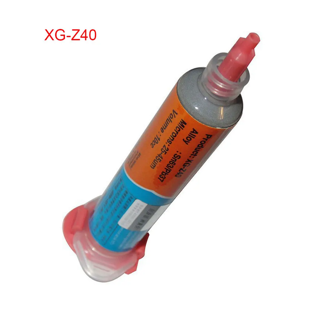 XG-Z40 XG50 XG40 42 г 10cc паяльная паста Флюс жидкая паяльная паста SN63 Pb37 этилированный SMD BGA SMT Трафарет сварочная станция инструмент - Цвет: XG-Z40