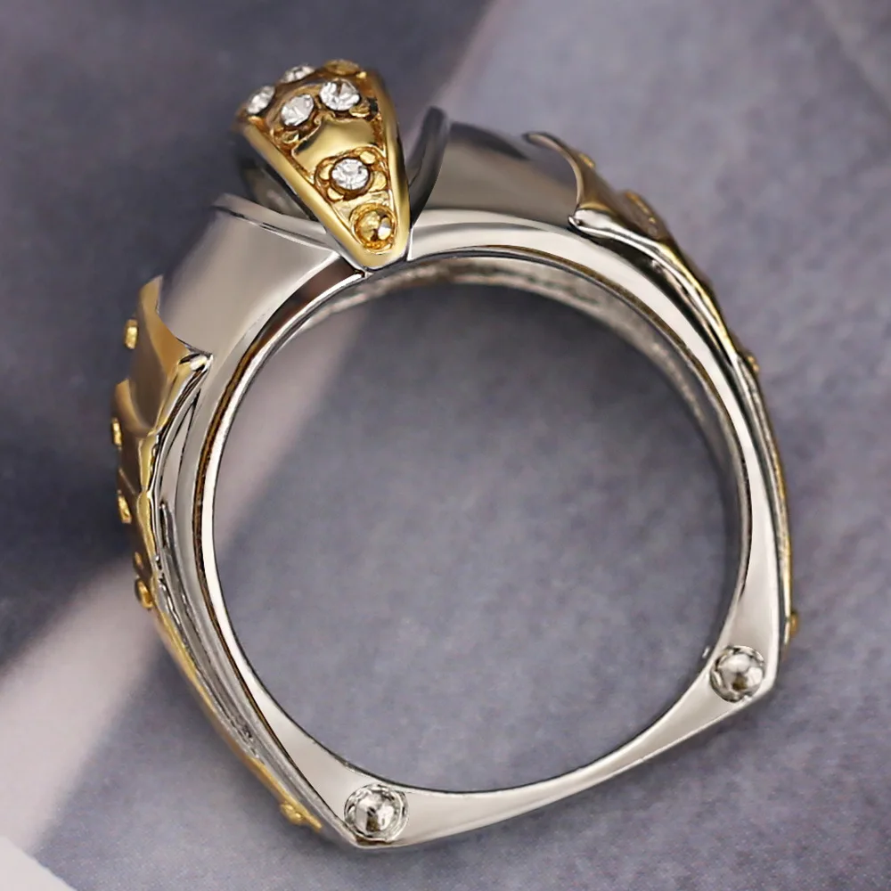 Женское коктейльное кольцо anillo hombre уникальное свадебное серебряного и золотого
