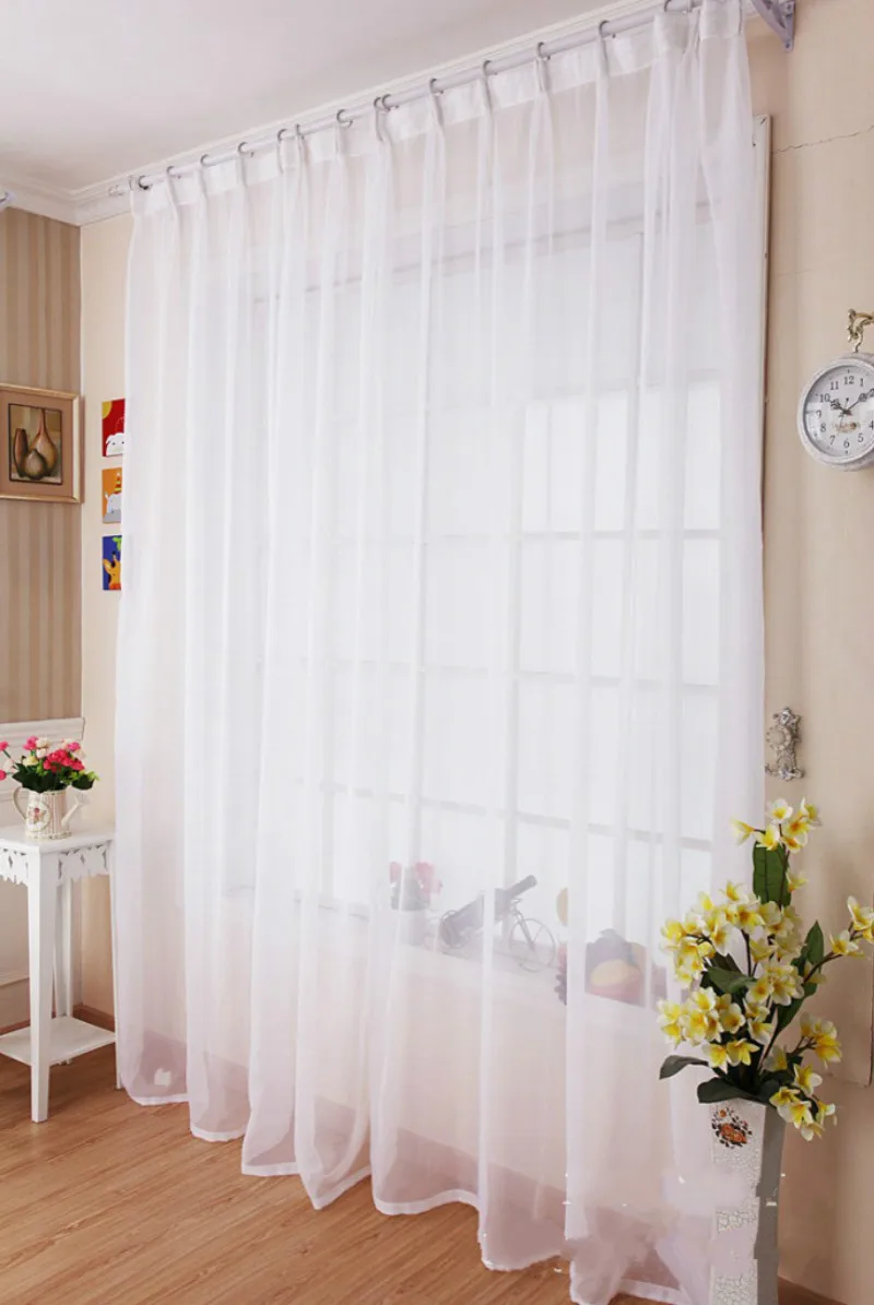 Тюлевые шторы просвечивающие для кухни современные домашний декор окна