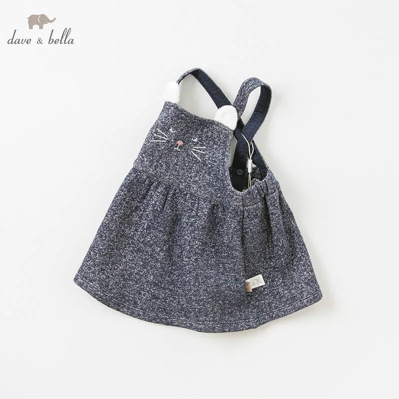 Dave bella autumn infant baby girl's strap dress birthday party suspenders toddler children clothes DBM7762 | Детская одежда и