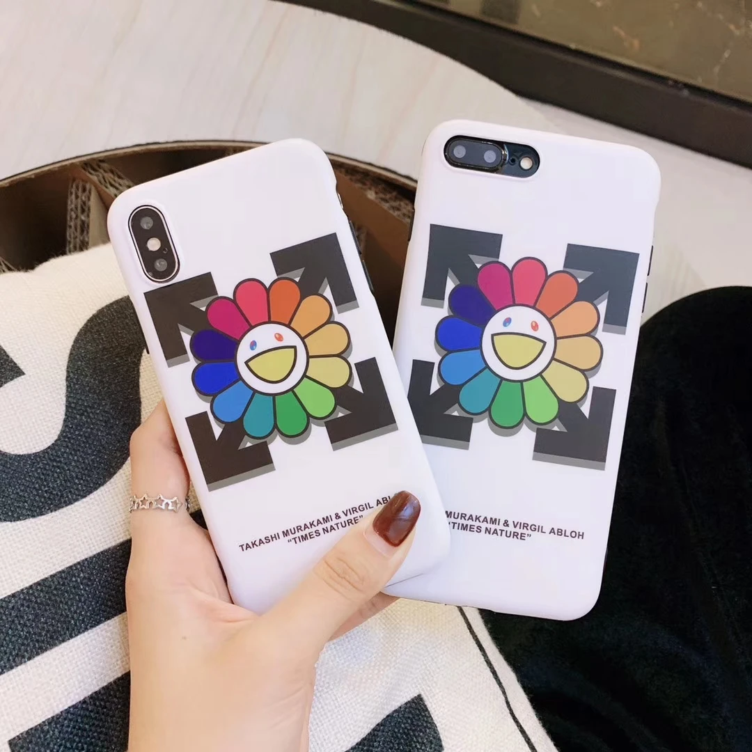 Новейший Модный чехол для телефона Smile Rainbow Flower Small Daisy Sunflower IPhone 8 7 6 6S Plus X XS XR Max TPU |