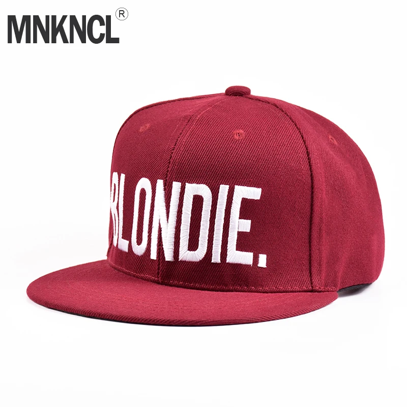 Blondie домовой бордовый Лидер продаж Snapback Шапки Для женщин Подарки для нее красное