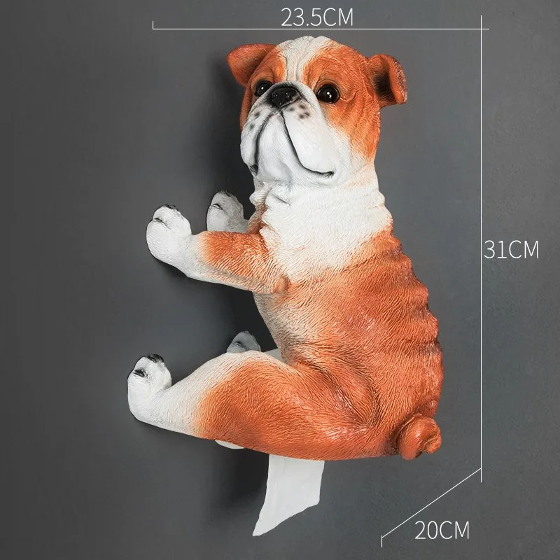 

Bathroom Paper Towel Holder Creative Toilet Paper Tray Bathroom Roll Holder Resin 3D Dog Tray Tissue Box Bathroom Supplies R423