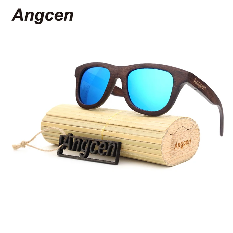 Angcen Лидер продаж Новинка 2017 года Для мужчин женщин ручной бамбука Солнцезащитные